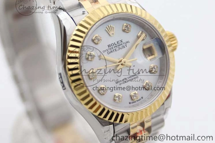279179 TWF Best YG White SS NH05 Diamonds Bracelet Datejust Jubilee Dial 28mm Markers Edition SS on YG 0408